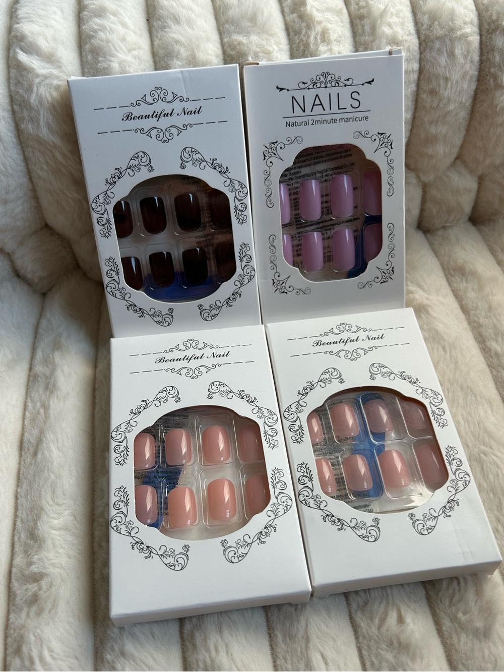 Assorted Press-On Nail Sets in Pink, Blue & Purple